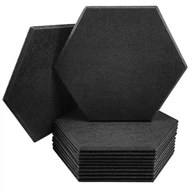 JBER Professional Hexagon Acoustic Foam Panels Sound Proof Padding Soundproofing Absorption Panel 14 X 12 0 4 High Density Beveled Edge Wall Tiles Tr eee94aa6 6dc6 4440 8 Acoustic Hexagonal Soundproofing Panels